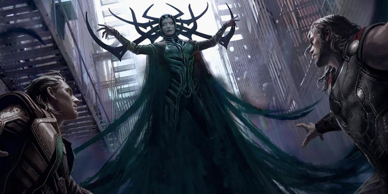 Imagen: Marvel. Arte conceptual de Hela en Thor: Ragnarok.